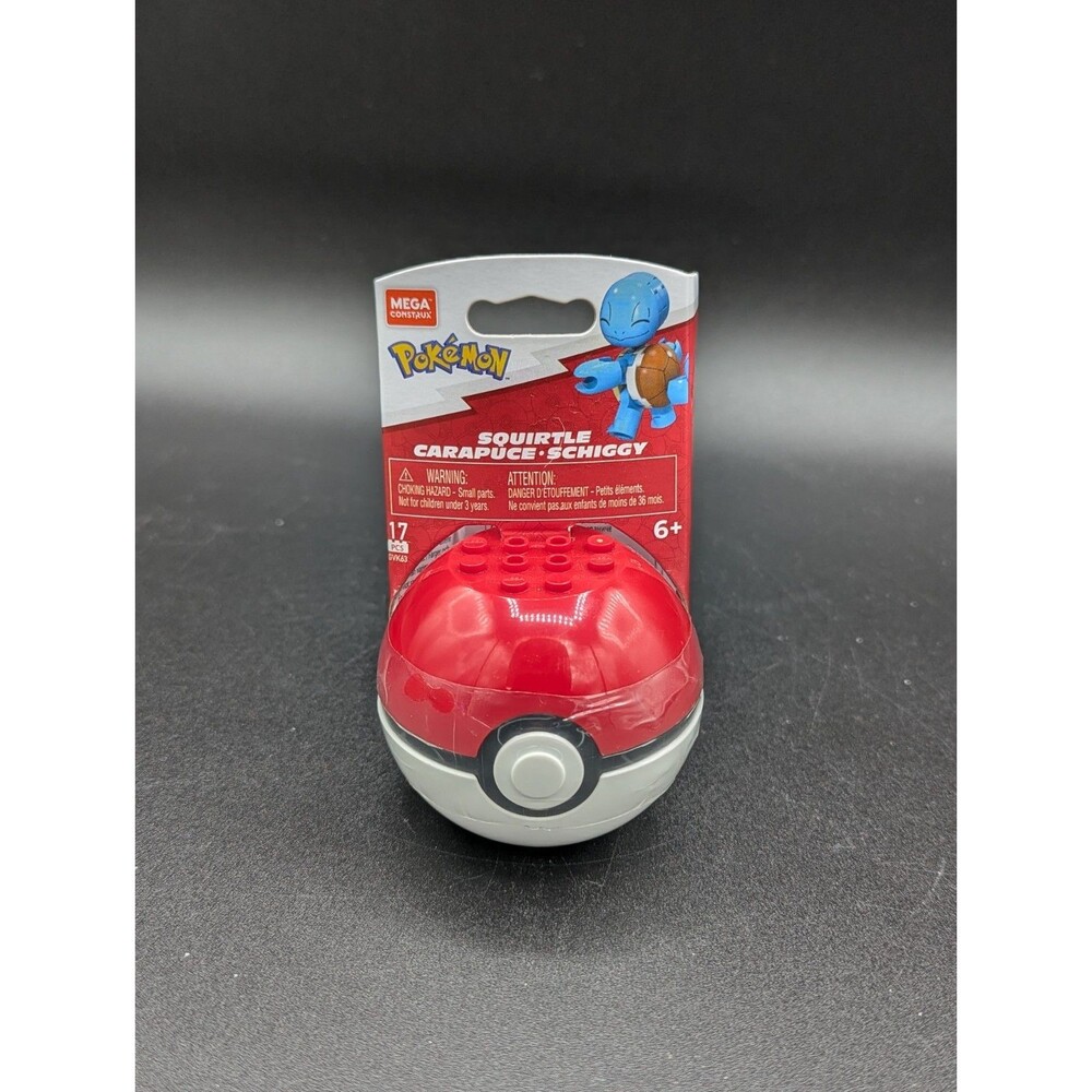 Mega Bloks Construx Pokemon Squirtle Pokeball Nintendo GVK63 Ball 17pcs